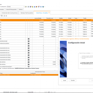 SoftMant, Asistente de mantenimientos iniciales