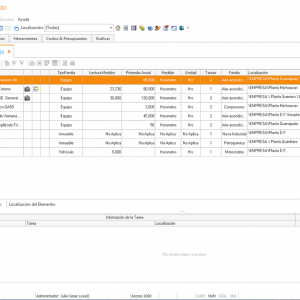 SoftMant, Registro de Mantenimientos Iniciales